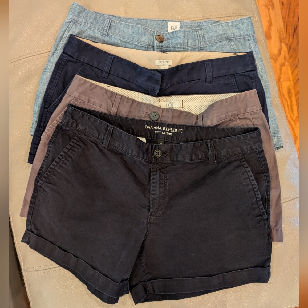 4 Pair Casual Shorts Gap, Loft, J. Crew, Banana Republic